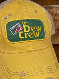 Thumbnail for 'The Dew Crew' Mountain Dew Hat- Distressed Citrus Yellow Snapback