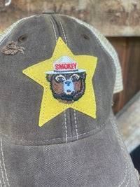 Thumbnail for Smokey Bear Ranger Star Hat- Distressed Brown