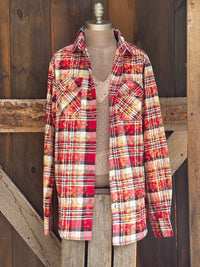 Thumbnail for I DO WHAT I WANT Art Flannel- Chili Pepper Plaid