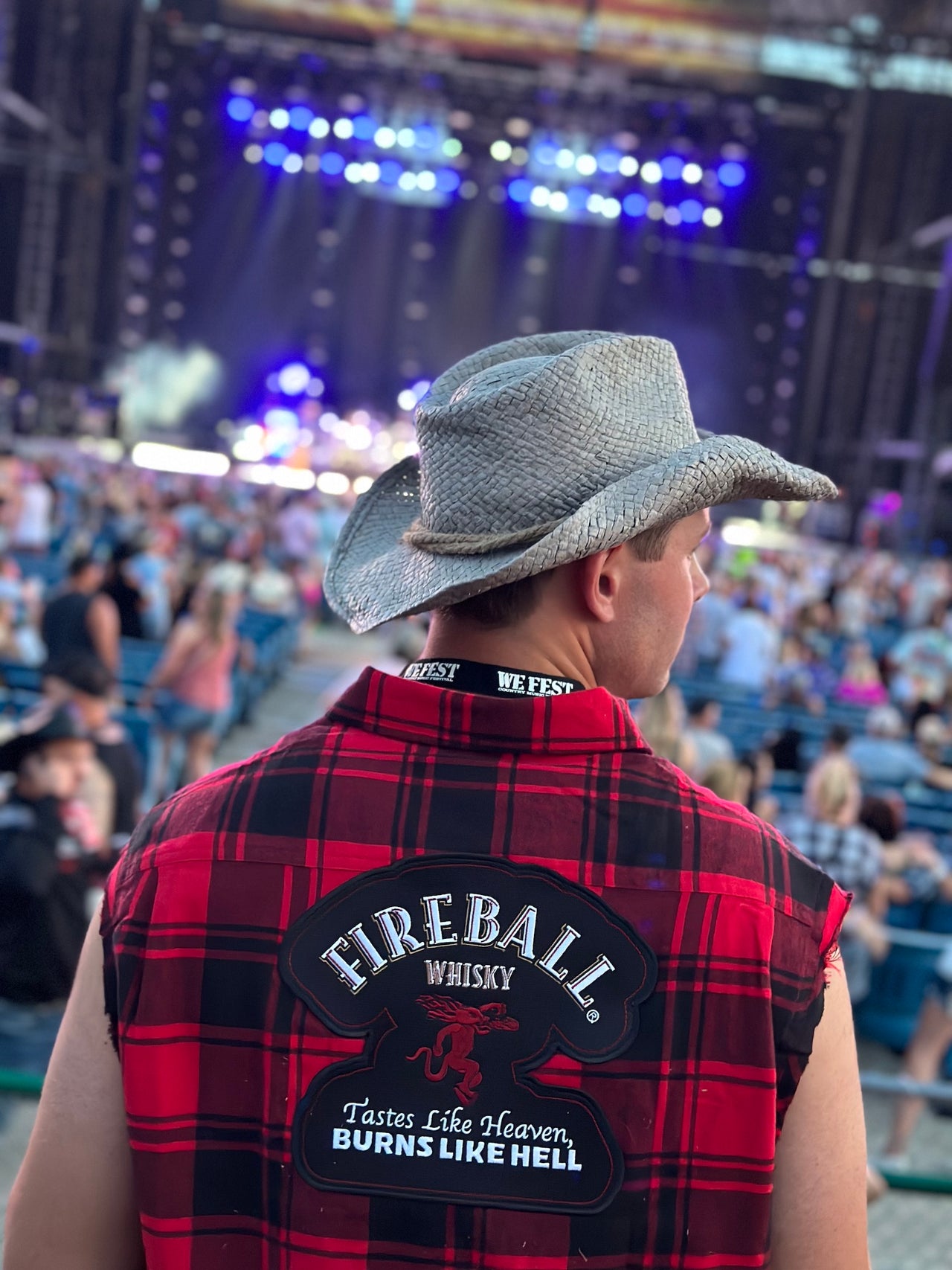 Fireball flannel at Wefest Music Concert Angry Minnow VIntage