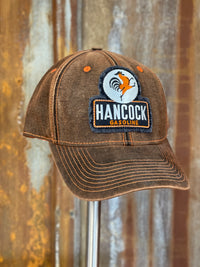 Thumbnail for Hancock Gasoline Retro Hat- NON-DISTRESSED Rust-Orange Snapback