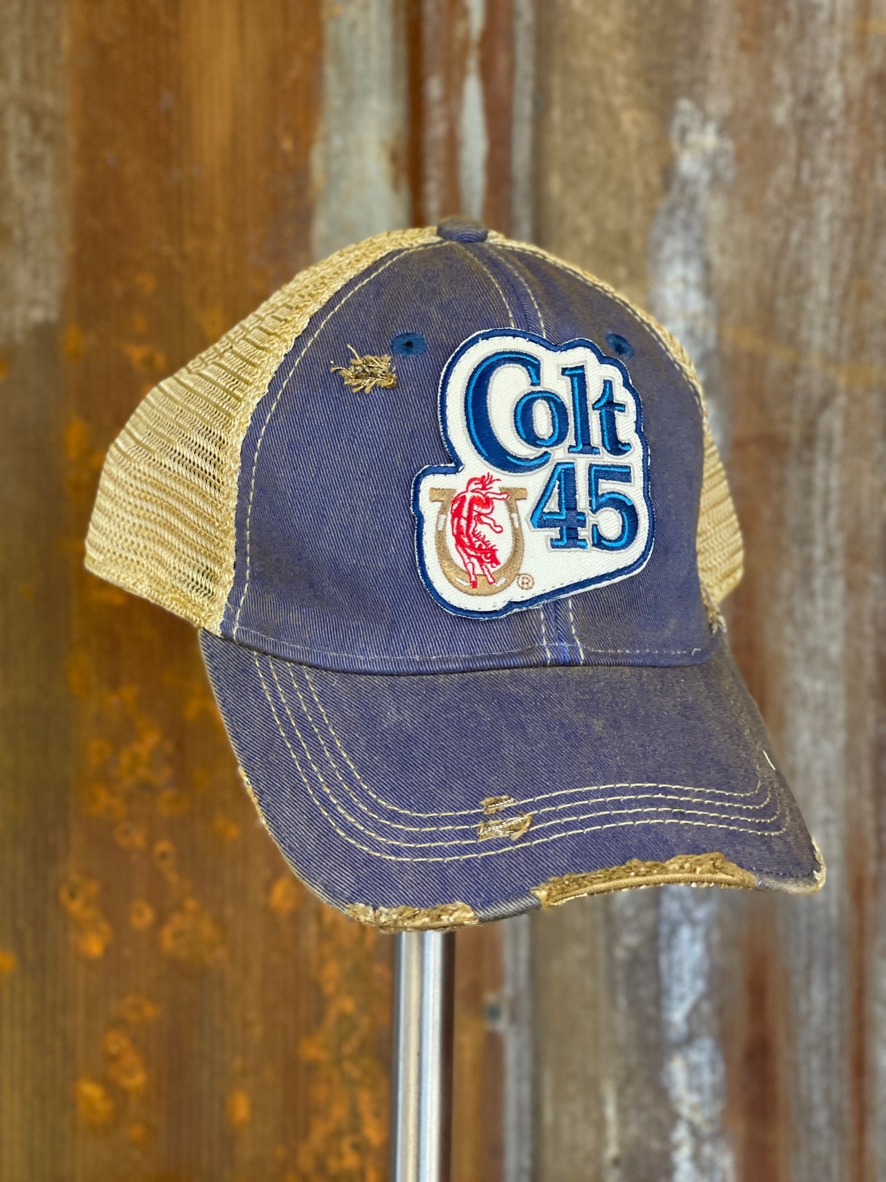 Colt 45 beer hats at Angry Minnow Vintage