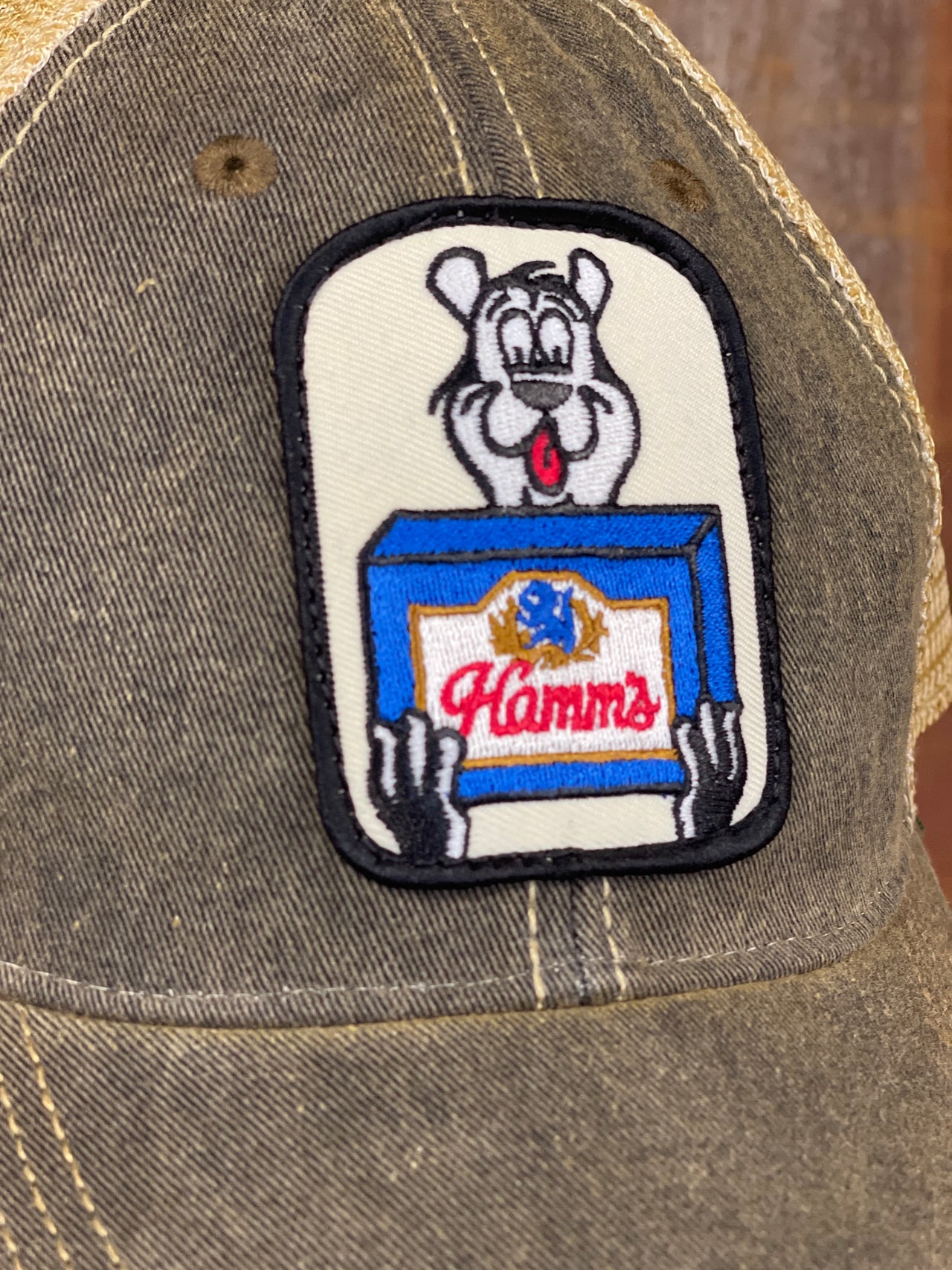 Hamm's 12 Pack Beer Hat- NON- DISTRESSED Black