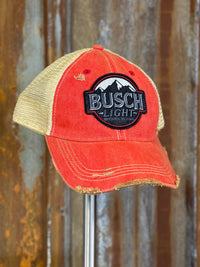 Thumbnail for Busch Light TONAL Version Hat- Distressed Red Snpaback