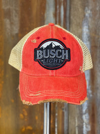 Thumbnail for Busch Light TONAL Version Hat- Distressed Red Snpaback