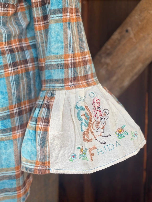 Flared Sleeve Flannel- MOCKINGBIRD