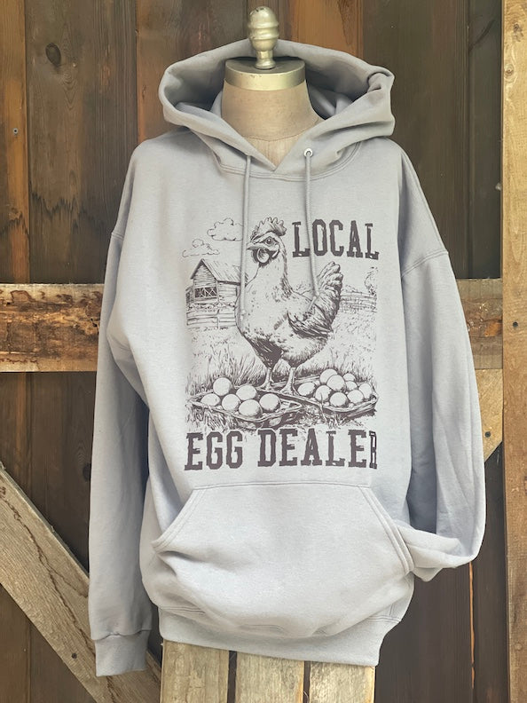 Local Egg Dealer Hoodie- Stone Grey
