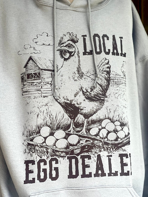 Local Egg Dealer Hoodie- Stone Grey