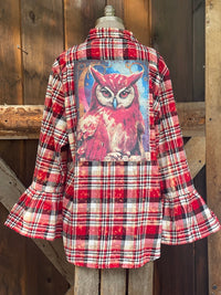 Thumbnail for TWILIGHT MUSE Flared Sleeve Flannel