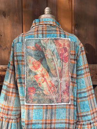 Thumbnail for BIRDS OF A FEATHER Flared Sleeve Flannel