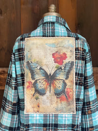 Thumbnail for WILD ONE Flared Sleeve Flannel
