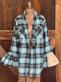 Thumbnail for WILD ONE Flared Sleeve Flannel