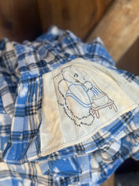 Thumbnail for Flared Sleeve Flannel- OCEAN TIDES