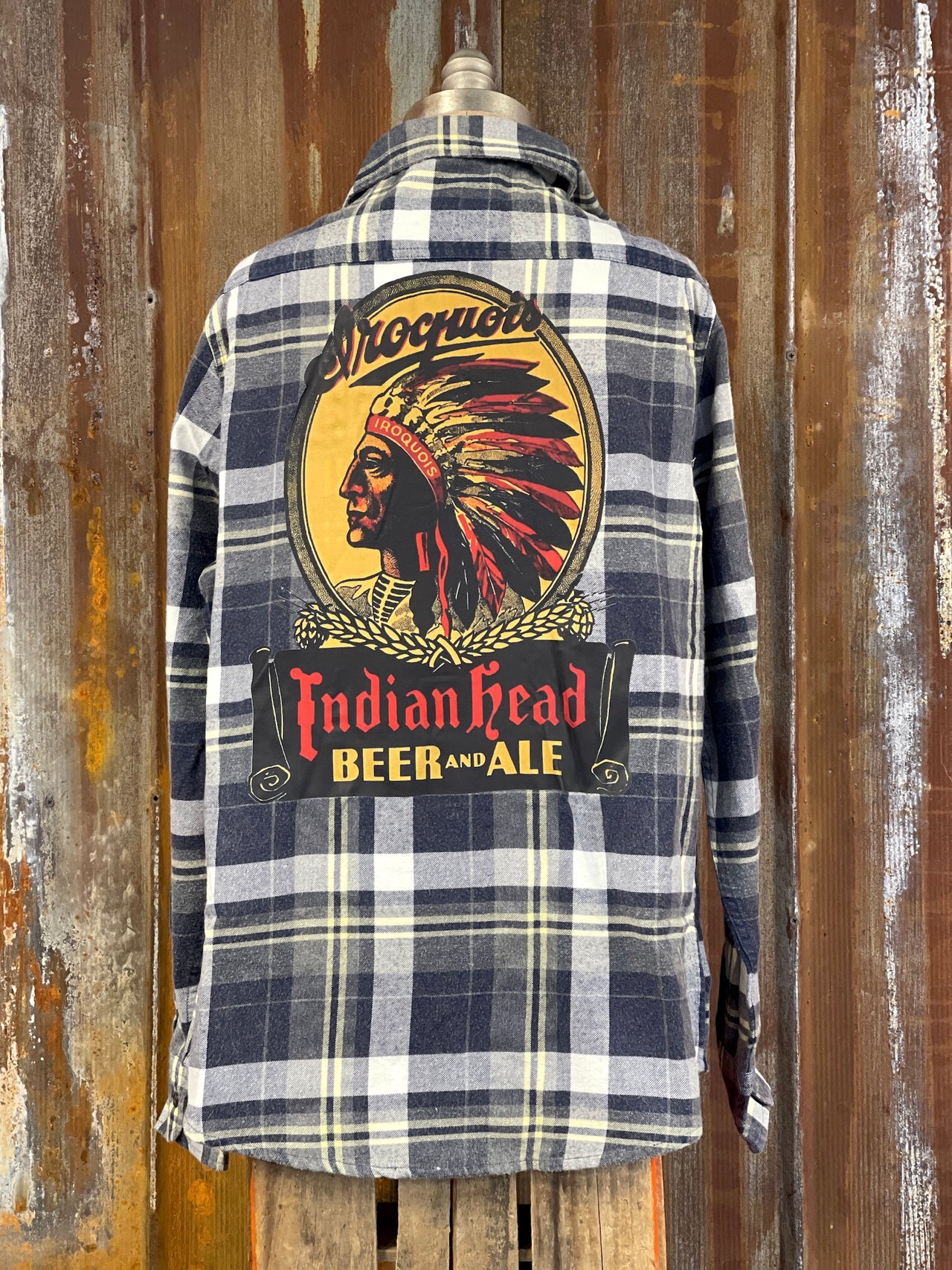 Retro Chief Lager Flannel- Classic Lake Superior Blue Limited Edition Piece