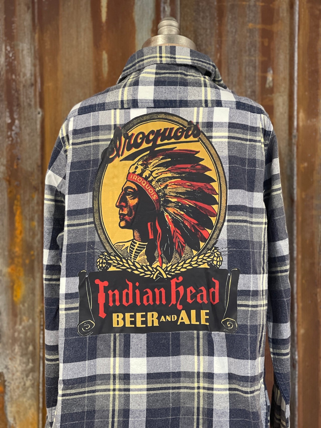 Retro Chief Lager Flannel- Classic Lake Superior Blue Limited Edition Piece