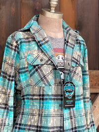 Thumbnail for Make a Wish and Fly Art Flannel- Boho Blue