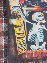 Thumbnail for Halloween Series Art Flannel Heavy Weight - SKELETON