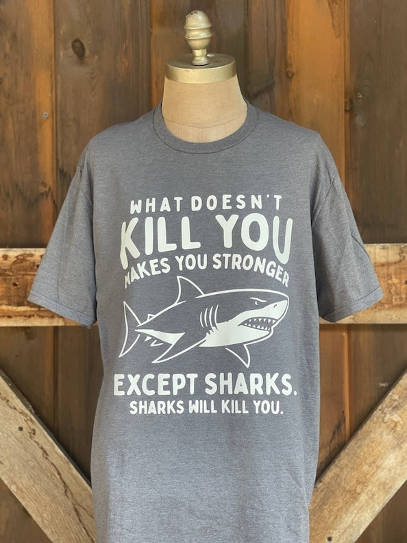 What Doesn't Kill you Tee- Charcoal Grey