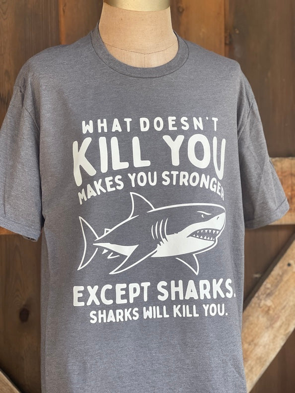What Doesn't Kill you Tee- Charcoal Grey
