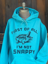 Thumbnail for I'm not SNAPPY Hoodie- Turquoise