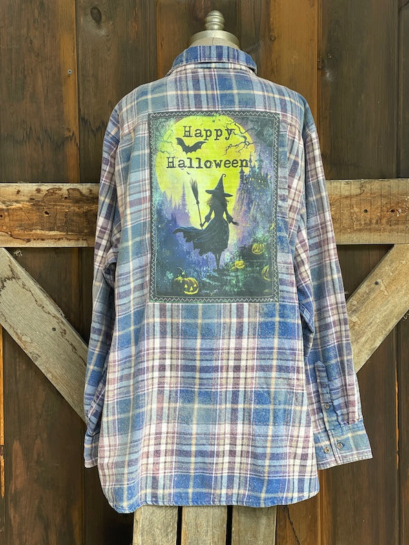 Halloween Series Flannel HAUNTED PATH - Spell Lavender