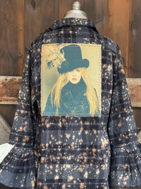 Thumbnail for Queen of the Gypsies Flared Sleeve Flannel