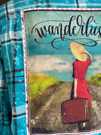 Thumbnail for Flared Sleeve Flannel- WANDERLUST