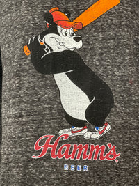 Thumbnail for Hamm's Baseball Bear LUXE Tee- Charcoal Grey