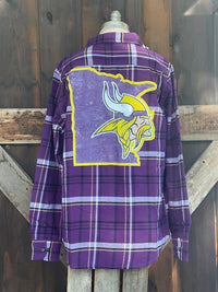 Thumbnail for Minnesota Purple Classic Long Sleeve Flannel