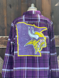 Thumbnail for Minnesota Purple Classic Long Sleeve Flannel