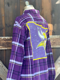 Thumbnail for Minnesota Purple Classic Long Sleeve Flannel