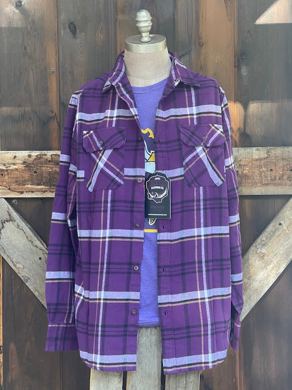 Minnesota Purple Classic Long Sleeve Flannel