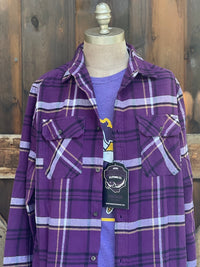 Thumbnail for Minnesota Purple Classic Long Sleeve Flannel