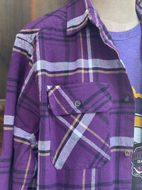 Thumbnail for Minnesota Purple Classic Long Sleeve Flannel