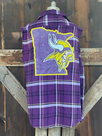 Thumbnail for Minnesota Purple Classic Sleeveless Flannel