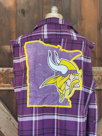 Thumbnail for Minnesota Purple Classic Sleeveless Flannel