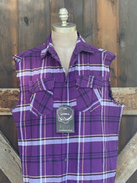 Thumbnail for Minnesota Purple Classic Sleeveless Flannel
