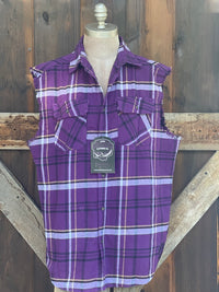 Thumbnail for Minnesota Purple Classic Sleeveless Flannel