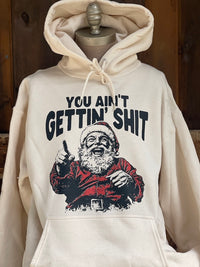 Thumbnail for YOU GET WHAT YOU GET Santa Hoodie- Sweet Cream