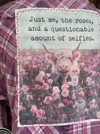 Thumbnail for Signature Flannel- JUST ME Highland Cow