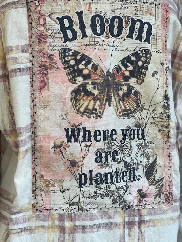 Flared Sleeve Flannel- BLOOM