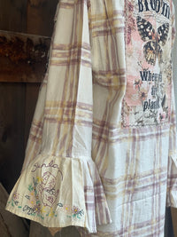 Thumbnail for Flared Sleeve Flannel- BLOOM