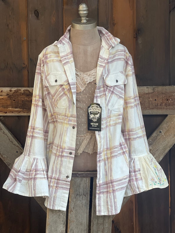 Flared Sleeve Flannel- BLOOM