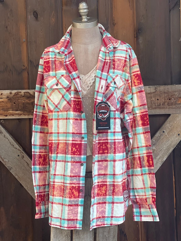 Ready For Take Off Holiday Flannel- Ribbon Candy Plaid
