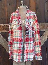 Thumbnail for Ready For Take Off Holiday Flannel- Ribbon Candy Plaid