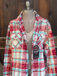 Thumbnail for Ready For Take Off Holiday Flannel- Ribbon Candy Plaid