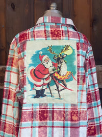 Thumbnail for Ready For Take Off Holiday Flannel- Ribbon Candy Plaid