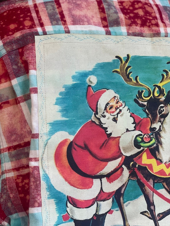 Ready For Take Off Holiday Flannel- Ribbon Candy Plaid