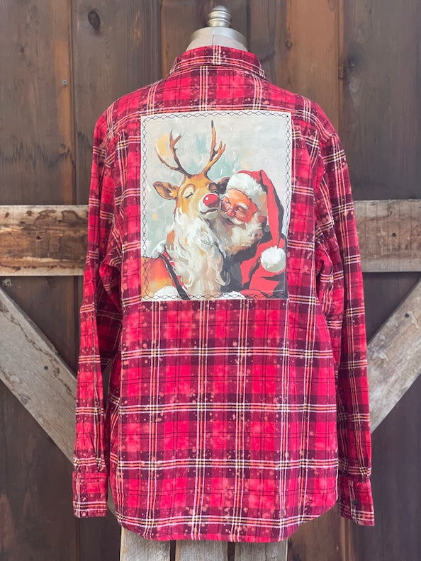 Santa BESTIES Art Flannel
