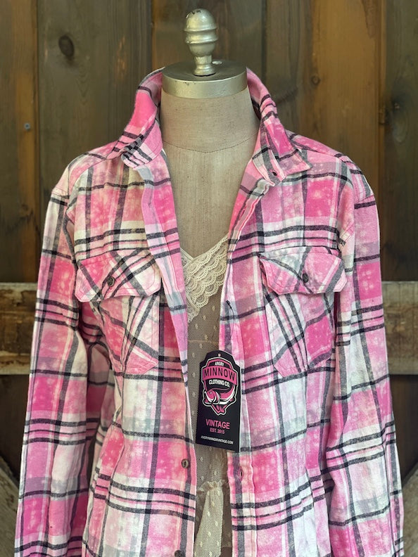 Look at Me Being Festive Art Flannel- Rose' Plaid